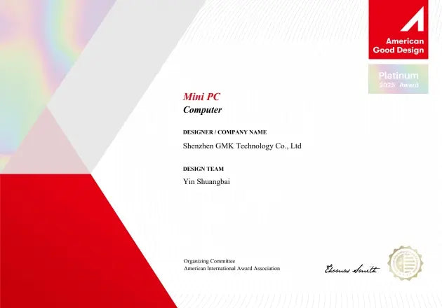 GMKtec EVO-X2 desktop AI supercomputer has been honored with the American Good Design Platinum Award GMKtec