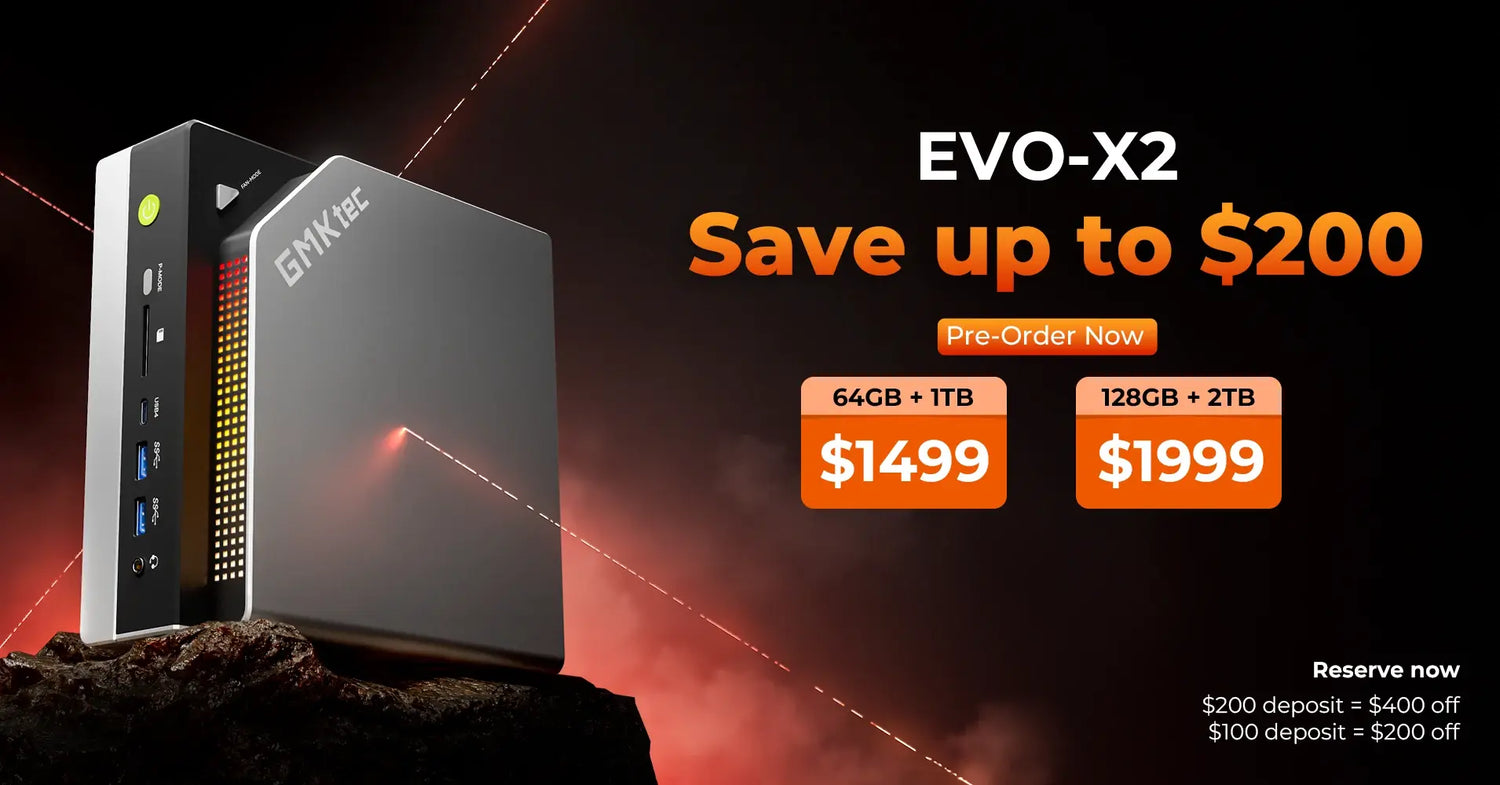 🚀 GMKtec EVO-X2 AI Mini PC | AMD Ryzen™ AI Max+ 395 - Pre-Sale LIVE Now! GMKtec