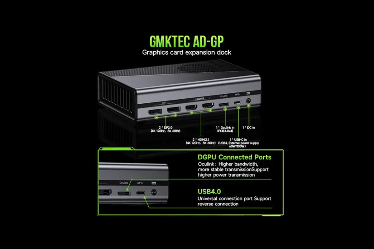 AD-GP1 External GPU Docking Station: Power Meets Portability GMKtec