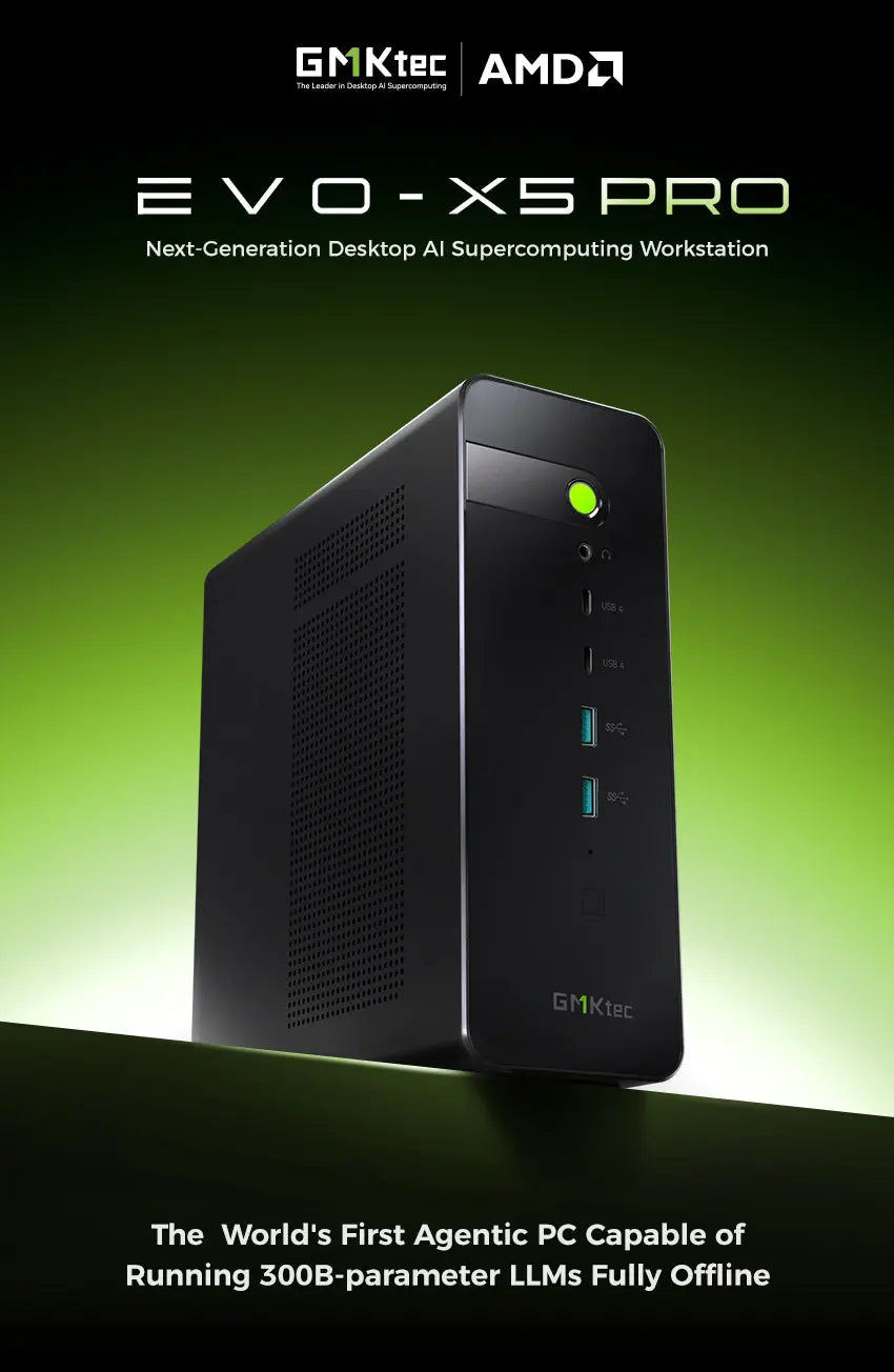 GMKtec EVO-X5 Pro AMD Ryzen™ AI Max+ Pro 495 AI Mini PC GMKtec US