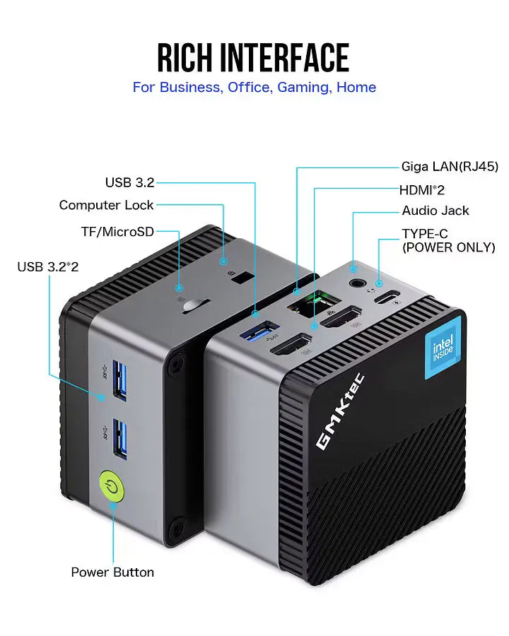 GMKtec NucBox G5 Mini PC Intel® Alder Lake N97 GMKtec