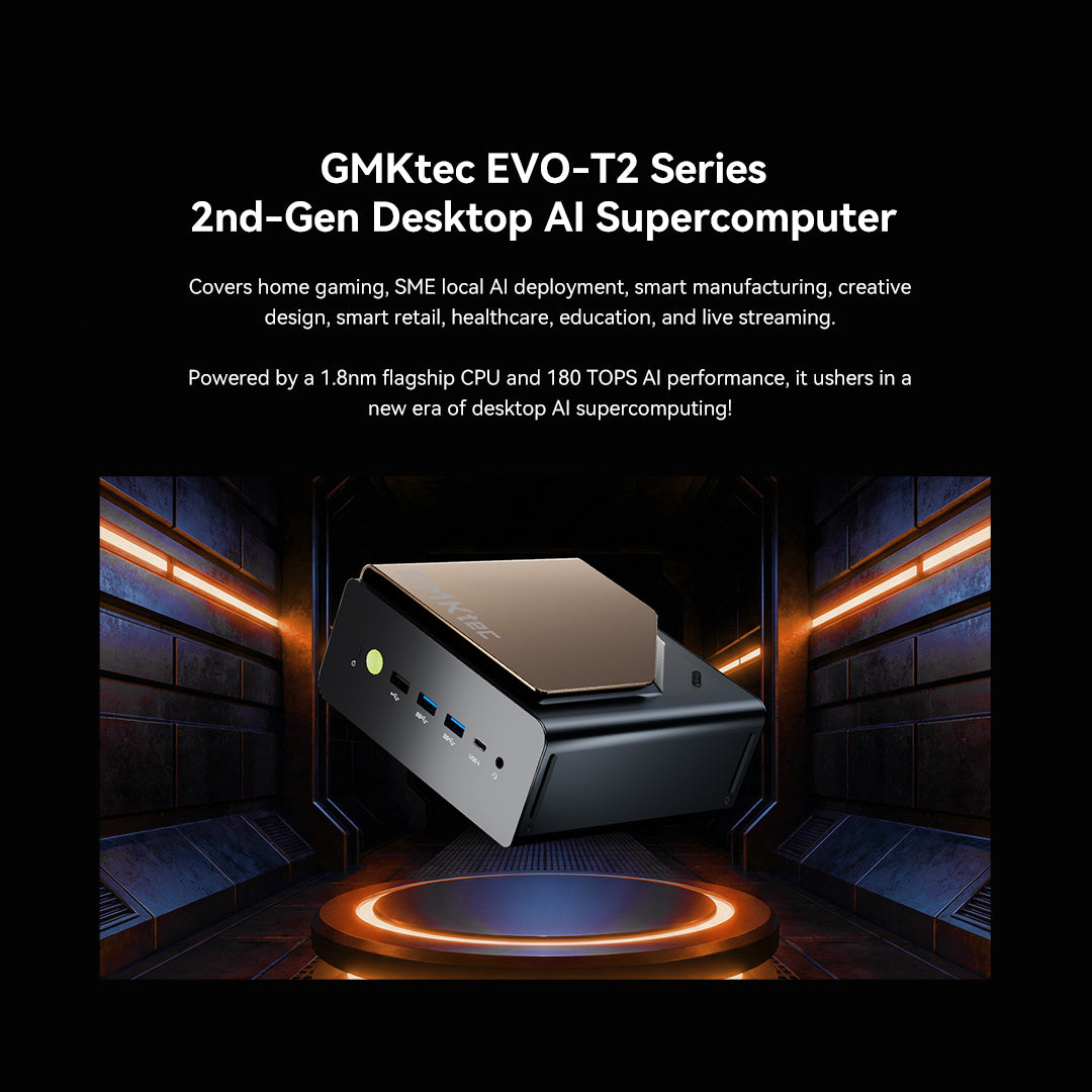 GMKtec EVO-T2 AI Mini PC Intel® Core™ Ultra X7 358H / X9 388H