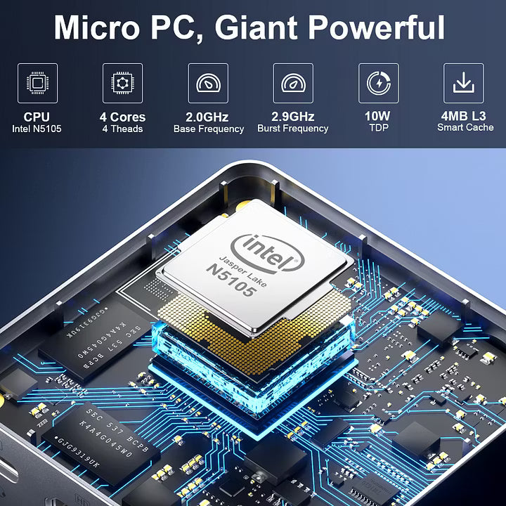 GMKtec NucBox 5 Mini PC Intel® 11th Jasper Lake N5105( Wi-Fi 5)