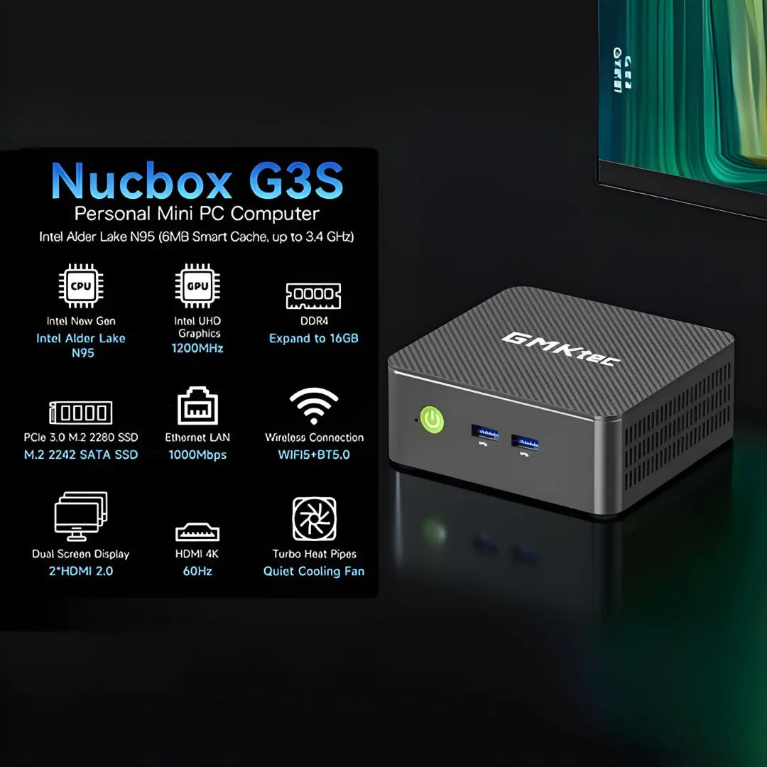 GMKtec NucBox G3S Mini PC Intel® Alder Lake N95 - GMKtec GMKtec NucBox G3S Mini PC Intel® Alder Lake N95 - GMKtec