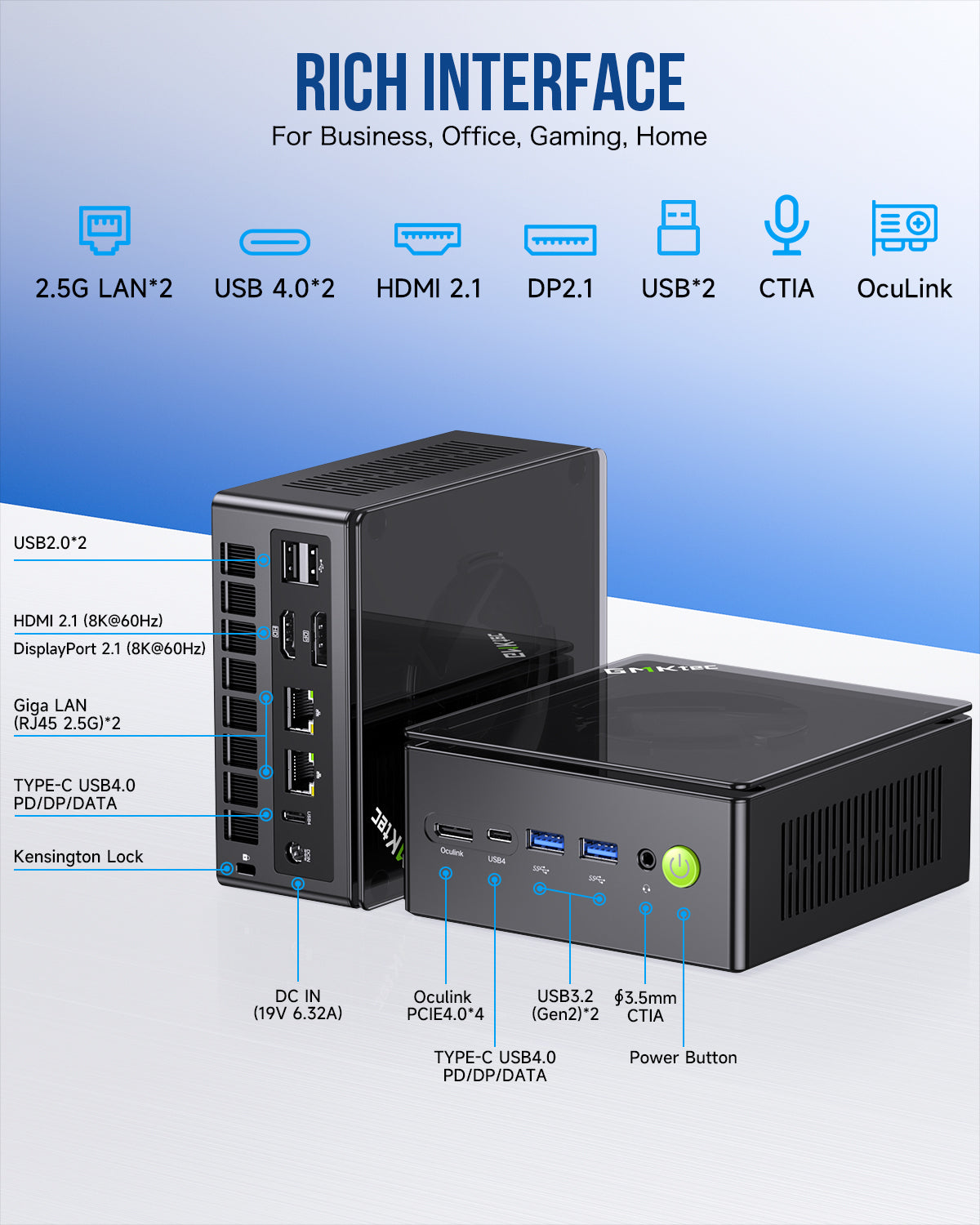 GMKtec NucBox K8 Plus AMD Ryzen™ 7 8845HS Mini PC