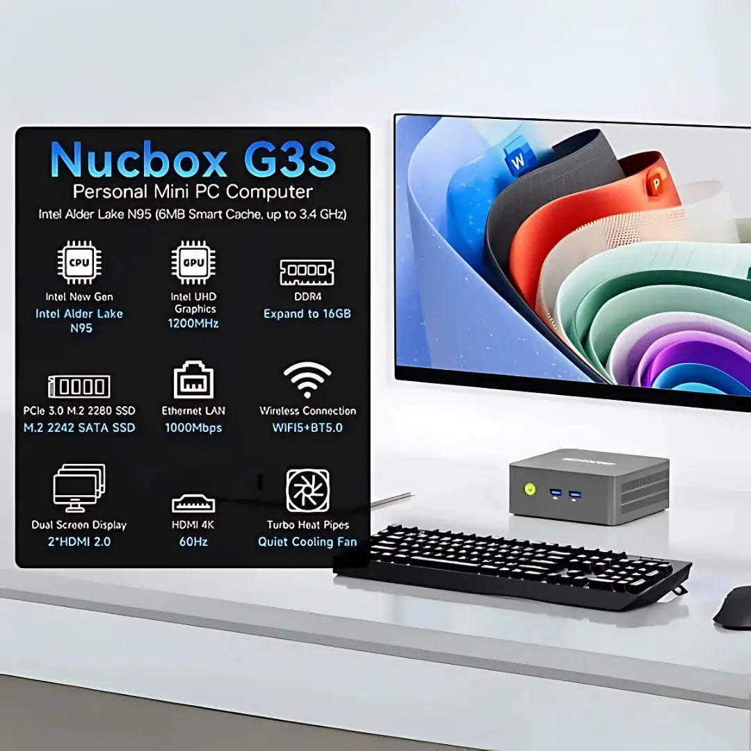 GMKtec NucBox G3S Mini PC Intel® Alder Lake N95 - GMKtec GMKtec NucBox G3S Mini PC Intel® Alder Lake N95 - GMKtec