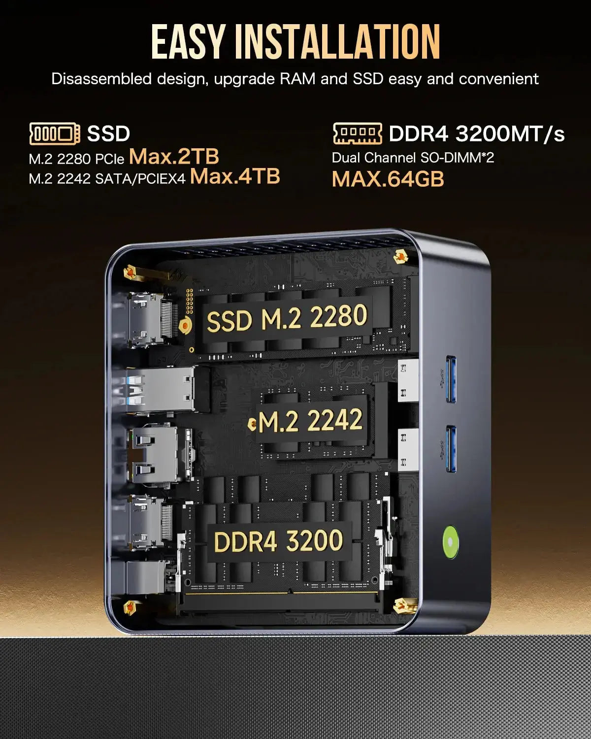 GMKtec NucBox M3 Plus Mini PC Intel® 12th Core™ i9-12900HK - GMKtec GMKtec NucBox M3 Plus Mini PC Intel® 12th Core™ i9-12900HK - GMKtec