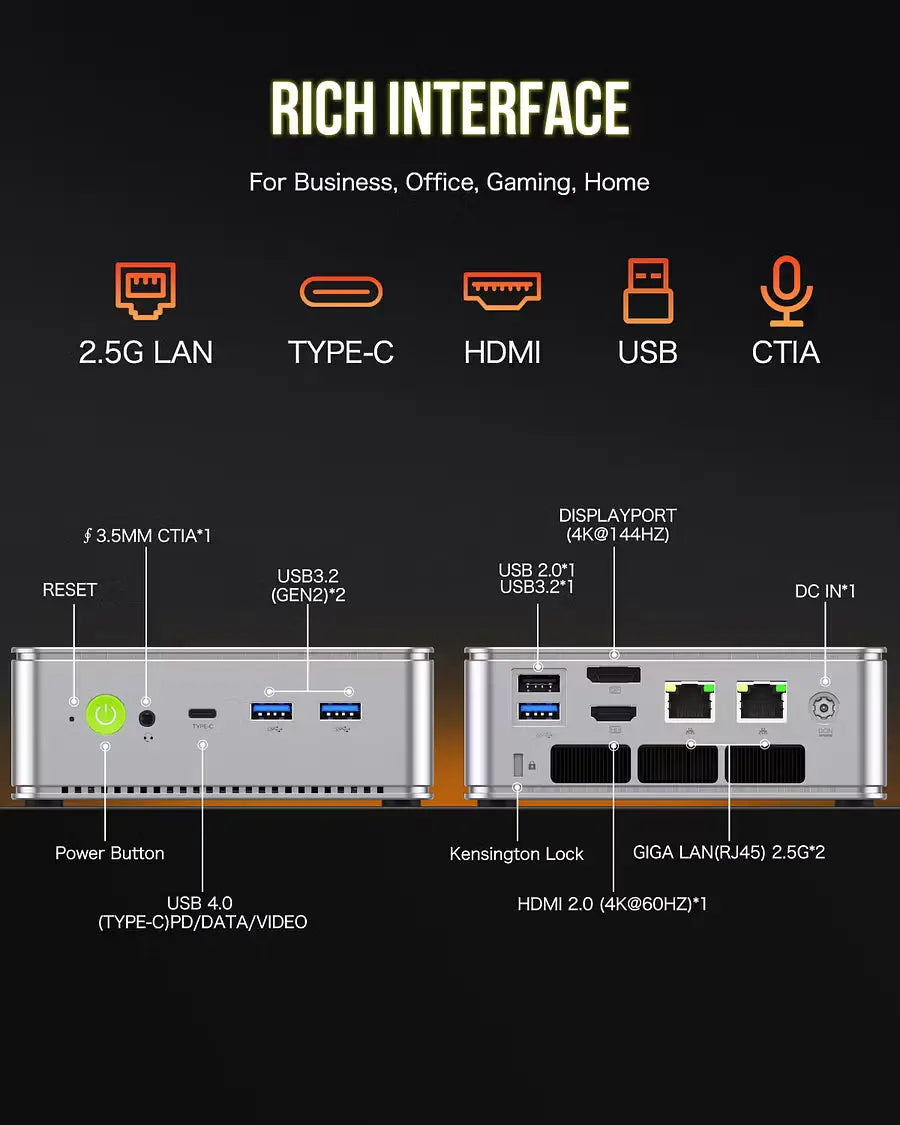 GMKtec NucBox K8 Mini PC AMD® Ryzen™ 7 8845HS - GMKtec GMKtec NucBox K8 Mini PC AMD® Ryzen™ 7 8845HS - GMKtec