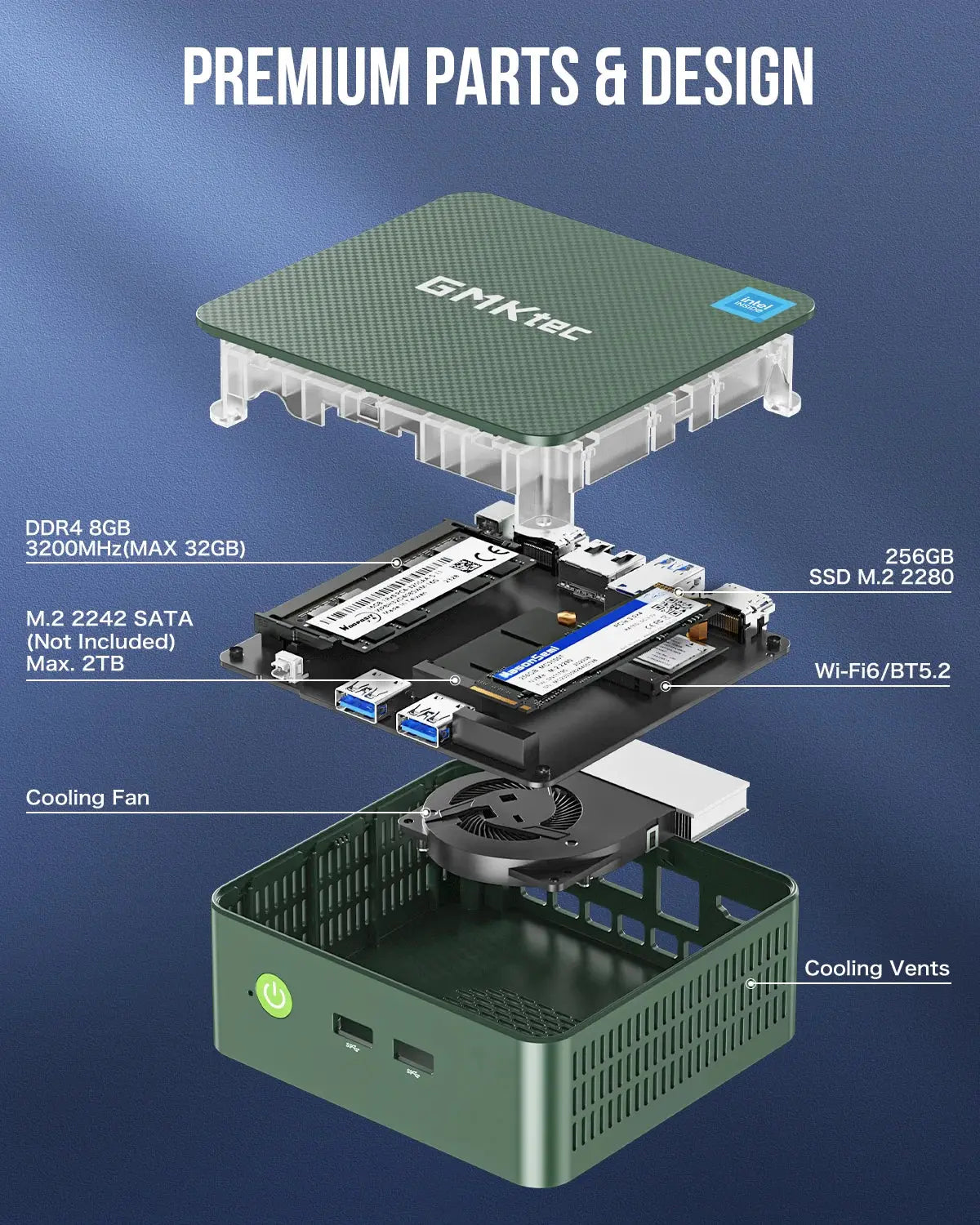 GMKtec NucBox G3 Mini PC 12th Intel® Alder Lake N100 - GMKtec GMKtec NucBox G3 Mini PC 12th Intel® Alder Lake N100 - GMKtec