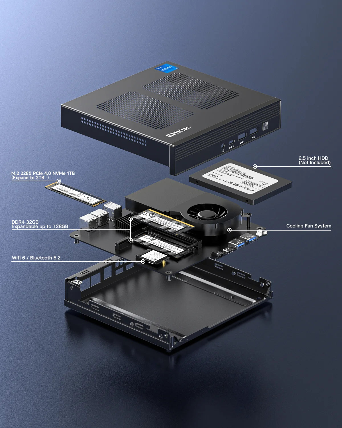 GMKtec NucBox M4 Mini PC Intel® 11th Core™ i9-11900H