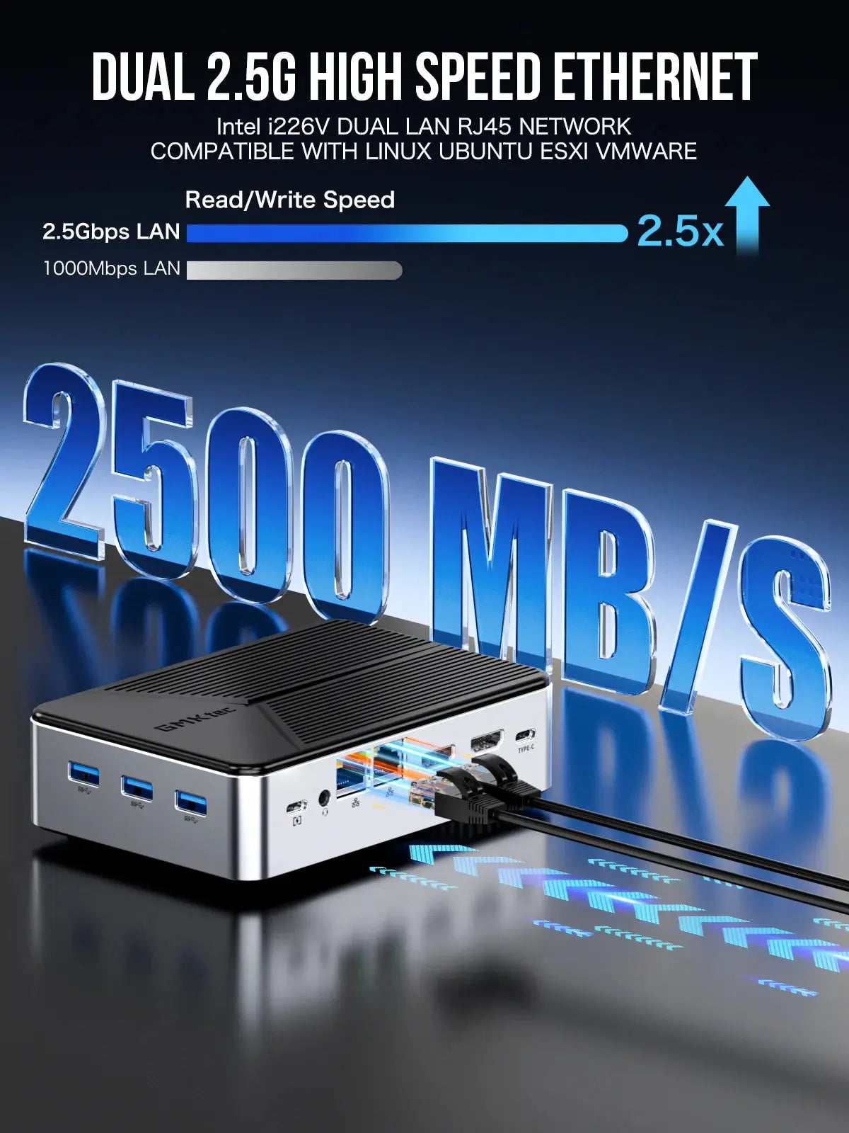 GMKtec NucBox G9 Mini PC Intel® Twin Lake N150 Dual-system 4-bay NAS GMKtec US
