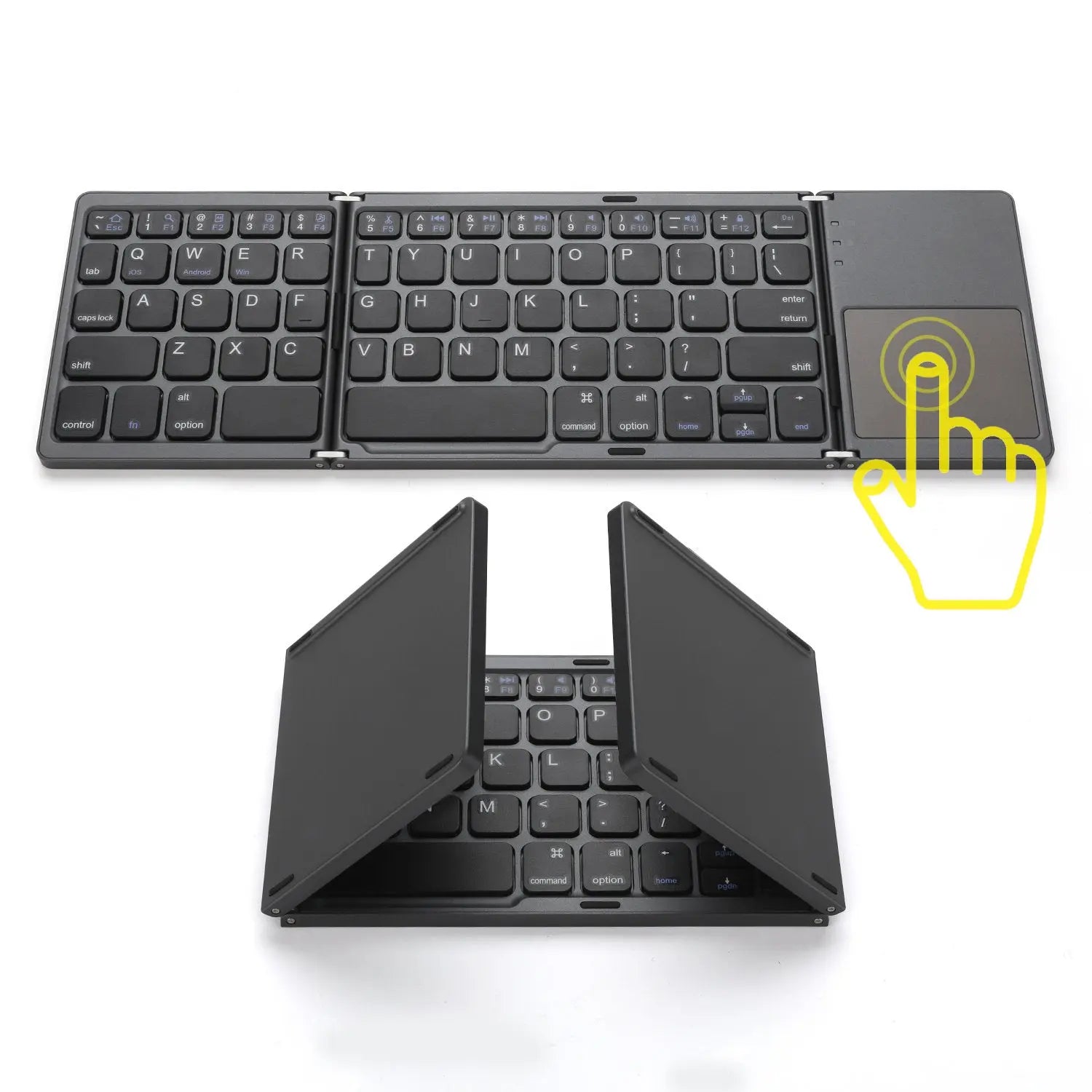 Mini Portable Tri-Fold Bluetooth Keyboard with Touchpad GMKtec US