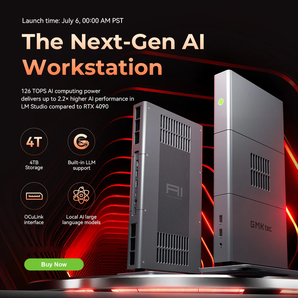 GMKtec EVO-X3 AI Mini PC AMD Ryzen™ AI Max+ 395 (OCuLink)
