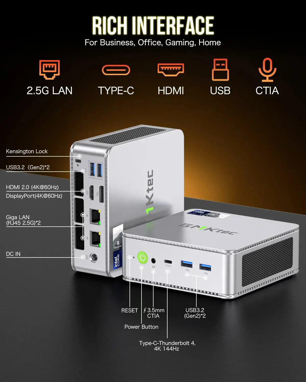 GMKtec NucBox K9 Mini PC Intel® Ultra 5 125H - GMKtec GMKtec NucBox K9 Mini PC Intel® Ultra 5 125H - GMKtec