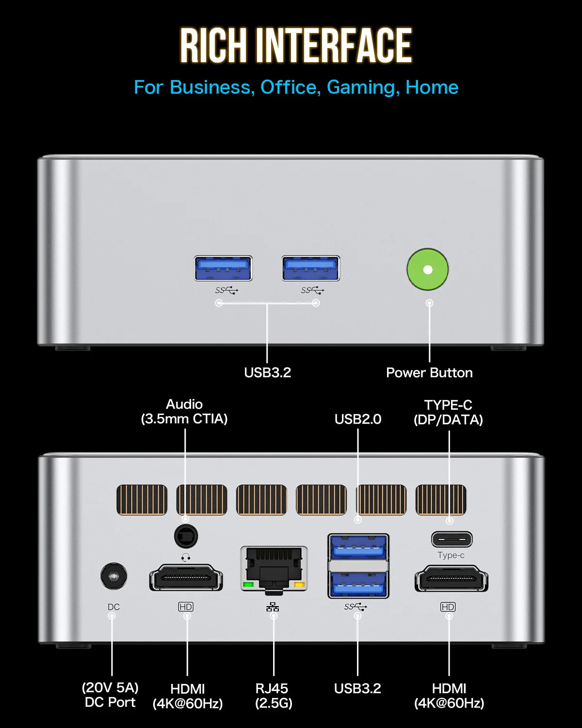 GMKtec NucBox M3 Mini PC Intel® 12th Core™ i5 12450H