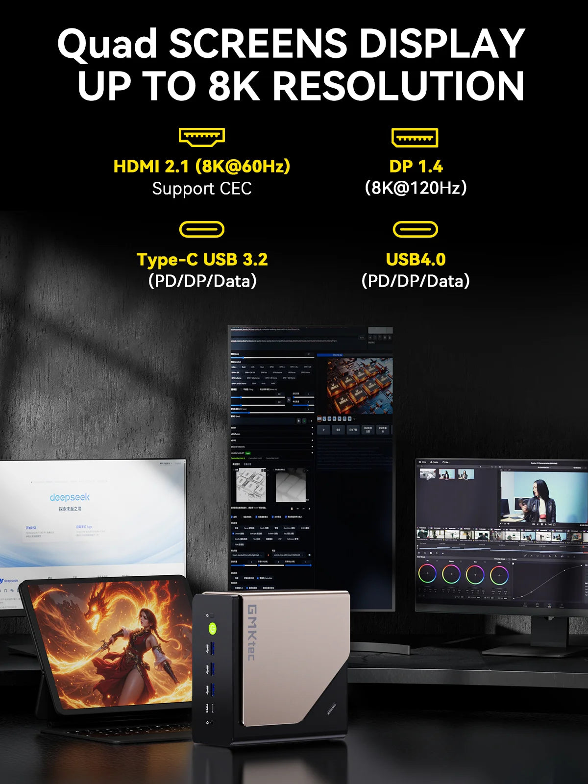 GMKtec EVO-T1 AI Mini PC Intel® Core™ Ultra 9 285H