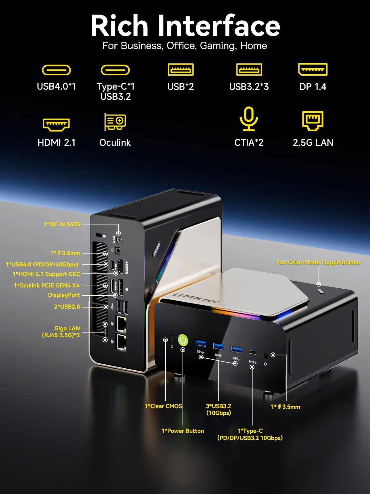 GMKtec EVO-T1 AI Mini PC Intel® Core™ Ultra 9 285H - GMKtec GMKtec EVO-T1 AI Mini PC Intel® Core™ Ultra 9 285H - GMKtec